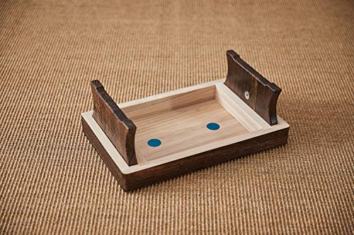 SINOBEST Wood Step Stool, Portable Rectangle Bed Stool, Small Step Ladder for Kitchen & Bathroom, Foot Rest Stool Under Desk, Large Surface, Strong and Durable SINOBEST