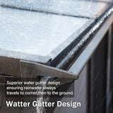 Domi 10x12FT Wall Mounted Sunroom Gazebo, Aluminum Enclosed Gazebo with 2 Lockable Sliding Doors,Sloping Polycarbonate Roof&Moveable PVC Screen, Outdoor Sun Room Lean to Gazebo for Deck Patio domi outdoor living