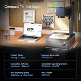 Monport 50W Fiber Laser Engraver, Fiber Laser Marking Machine with Red Dot Pointer, LightBurn Compatible 5.9"x5.9" Metal Etching Machine for Metal Marking with 100000 Hour Lifespan BSLcad Included Monport
