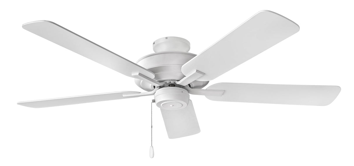 Hinkley Metro 52" Indoor Dual Mount Ceiling Fan - Traditional Style, Reversible Wooden Fan Blades - Chalk White - Remote Sold Separately Hinkley