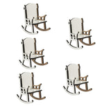 EXCEART 5pcs Office Practice White Embryo DIY Chair Craft Sublimation Craft Sublimation Slate Blanks Table Top Decor Picture Frames Sublimation Decoration Commemorate Table Card Wooden EXCEART