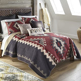 Donna Sharp Queen Bedding Set - 3 Piece - Mojave Red Southwest Quilt Set with Queen Quilt and Two Standard Pillow Shams - Machine Washable Donna Sharp