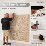 King Wood Headboard Rustic | Carved Full Headboard Only | Wooden Headboard Full Size Bed | Wall Mount Headboard King | Full Bed Headboard Panels (Manusa Antic, Cal King) KultureDeco