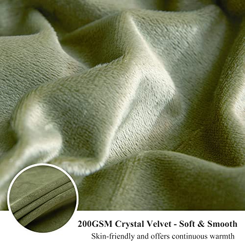 XeGe Plush Shaggy Duvet Cover Set, Luxury Soft Crystal Velvet Fluffy Furry Bedding Sets 2 Pieces(1 Faux Fur Fuzzy Comforter Cover + 1 Faux Fur Throw Pillow Sham), Zipper Closure (Twin, Sage Green) XeGe