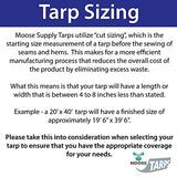 Moose Supply Heavy Duty Tarp, 100% Waterproof 12mil Thick PVC Vinyl Tent Tarp for Camping, Multi-Purpose Thick Protective Cover, Weather Proof, Heavy Duty, UV Resistant, 20 Feet x 40 Feet, Green Moose Supply