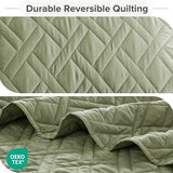 Comfort Spaces Twin Quilt Set Modern Reversible Diamond Coverlet Twin Bedding Set Cozy Quilted Winter Layer, All Season Lightweight Soft Twin Size Quilt, Kienna, Twin/Twin XL Olive Green 2 Piece Comfort Spaces