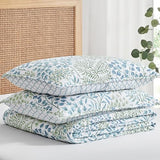 Levtex Home English Forest Green Reversible King/Cal King Quilt Set (106x92in) and 2 Pillow Shams (36x20in) - Bedding - Blue, Green - Cotton King Size Quilt Bedding Set - Lightweight Soft Pre-Washed Levtex Home
