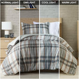 Intelligent Design Twin Duvet Cover Set Plaid Classic Cabin Lodge Duvet Cover Twin Size, Modern Casual Lightweight All Season Bedding Cover Twin, Matching Sham, Blake, Twin/Twin XL Tan/Gray 2 Piece Intelligent Design
