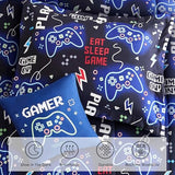 Wink Deer Twin Comforter Set for Boys-3 Pieces Gamer Glow in the Dark Twin Bedding Sets for Kids,1 Comforter,1 Sham and 1 Decor Pillow Wink Deer