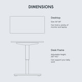 FLEXISPOT EN1 Whole Piece Standing Desk 55 x 28 Inches Stand Up Desk Workstation Home Office Computer Height Adjustable Desk (White Frame + White Top, 2 Packages) FLEXISPOT