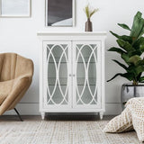 Teamson Home Florence 26 in. x 32 in. 2-Door Freestanding Wooden Floor Cabinet with Adjustable Shelves for Storage Solutions in Bathrooms, Kitchens, Laundry Rooms, Home Offices, White Teamson Home