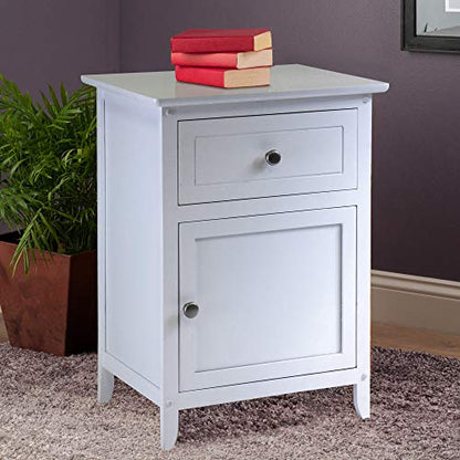 Winsome Eugene Accent Table, 18.90"W x 14.96"D x 25"H, White