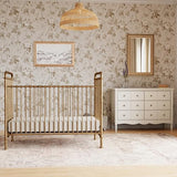 Namesake Abigail 3-in-1 Convertible Baby Crib (Gold) - GREENGUARD Gold Certified - Convertible Crib to Toddler Bed and Daybed - Baby Bed w/ 4 Adjustable Heights - Vintage Baby Crib Convertible