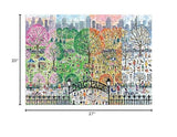 Galison Michael Storrings Dog Park in Four Seasons 1000 Piece Puzzle from Galison - Beautiful 1000 Piece Puzzle for Adults, Challenging and Fun, Thick and Sturdy Pieces, Great Gift Idea Galison