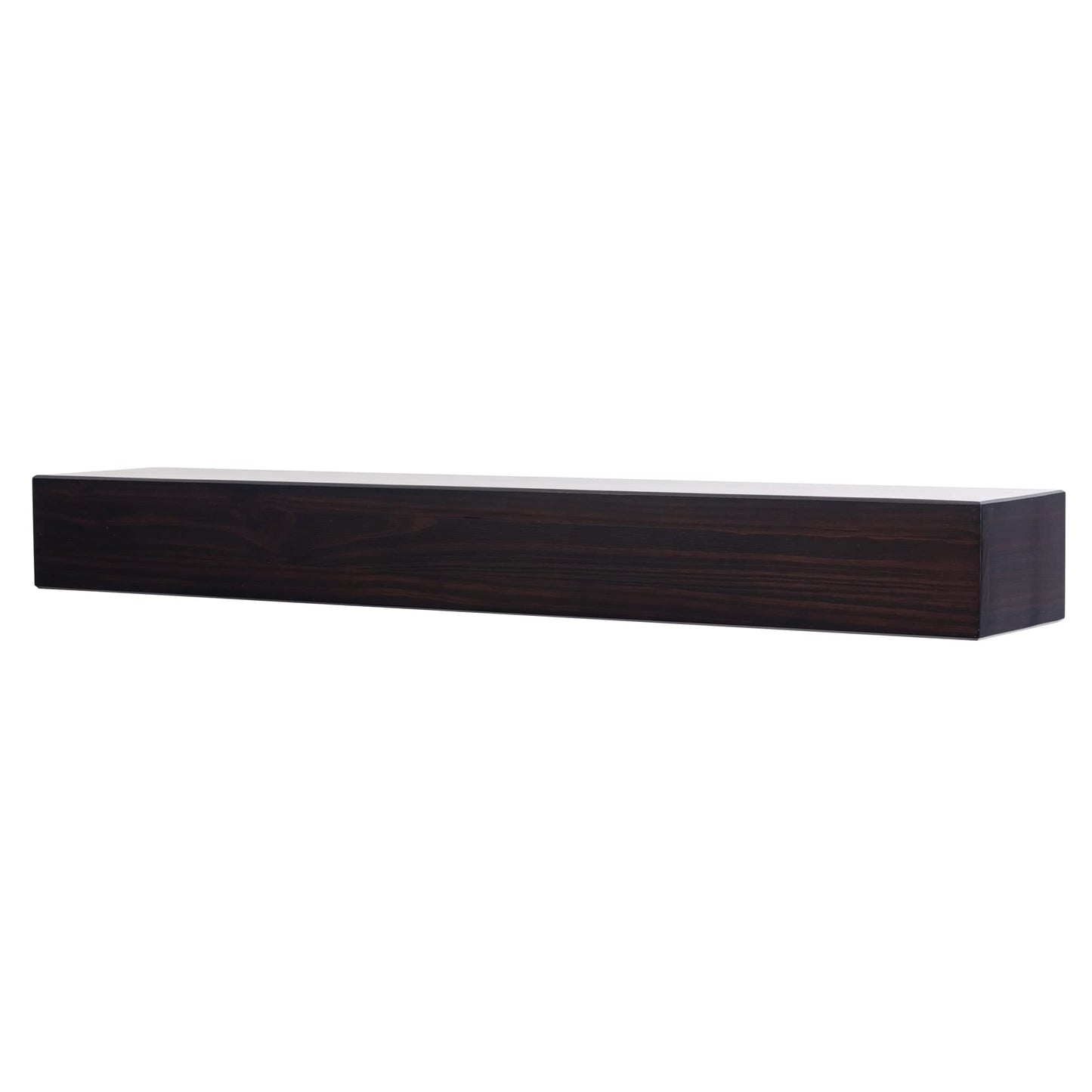 MANTELSDIRECT 60 Inch Floating Fireplace Mantel Wood Shelf in Coffee Bean - Austin from Mantels Direct | Wooden Rustic Wall Shelf Perfect for Décor and Electric Fireplaces