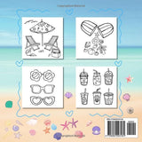 Beach Vibes, A Cute & Girly Coloring Book for Teens and Adults: Bold and Easy Designs, Summer Aesthetics, and Fun Beachy Illustrations WoodArtSupply