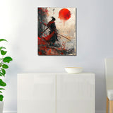 TUMOVO DIY Paint by Number for Adult, Warrior with Sword Painting by Numbers, Crimson Sun Adult Paint by Numbers Kits on Canvas, 16X20 Inch Paint by Numbers for Beginner Frameless TUMOVO