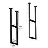 Altovexis 32X12 in Ceiling Shelf Bracket, 2 Two Tier U Shape Hanging Storage Shelves Mounted Decor Bookshelf Flower Plant Stand Display Racks No Planks for Room Bedroom Kitchen Garage Bar Bistro Altovexis