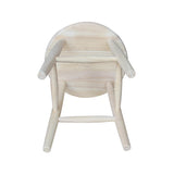 International Concepts Swivel Stool Barstool, 18 inch, Unfinished IC International Concepts