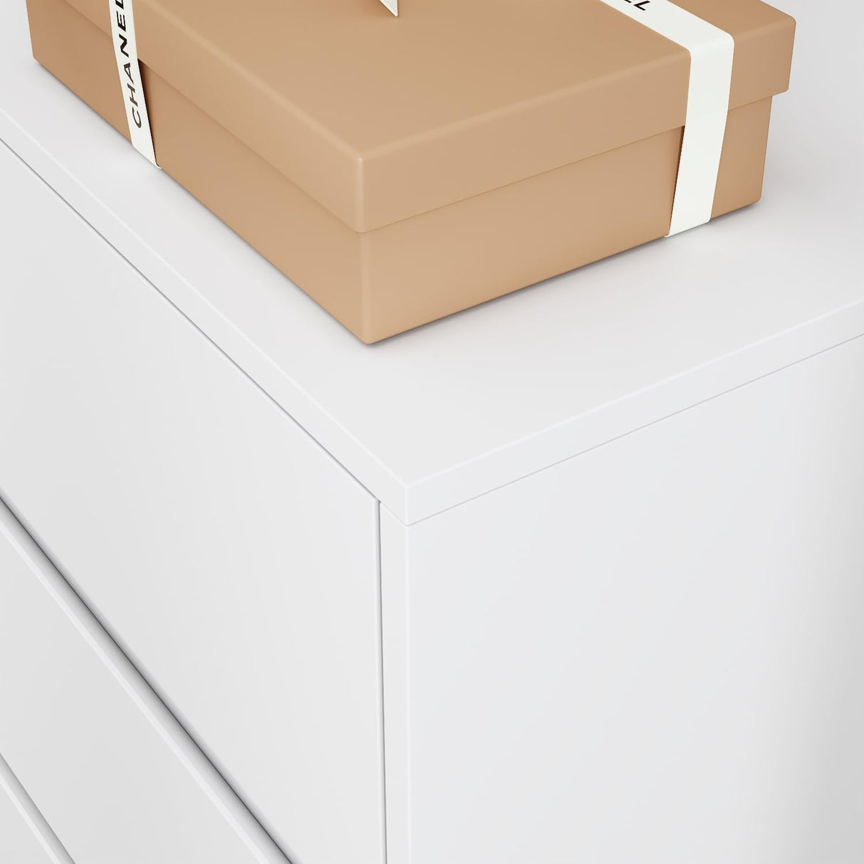 ROMSHINE 6 Drawer Dresser with Rotatable Tabletop, Modern Chest of Drawers with Extendable Desk (No More Than 98" W), Drawer Organizer for Bedroom Home Office, White Dresser ROMSHINE