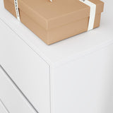 ROMSHINE 6 Drawer Dresser with Rotatable Tabletop, Modern Chest of Drawers with Extendable Desk (No More Than 98" W), Drawer Organizer for Bedroom Home Office, White Dresser ROMSHINE