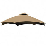 ontheway Replacement Canopy Top for Lowe's Allen Roth 10X12ft Gazebo #GF-12S004B-1 (Khaki) ontheway