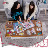 Jumbl 1000-Piece Puzzle Board | 23” x 31” Wooden Jigsaw Puzzle Table with 4 Removable Storage & Sorting Drawers | Smooth Plateau Fiberboard Work Surface & Reinforced Hardwood | for Games & Puzzles Jumbl