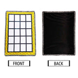 AQWJ Sublimation Blanks Throw Blanket for Heat Press, Sunflower Sublimation Blanket, 100% Polyester, Custom Personalised Sublimation Photo with 20 Panel,40"X60" AQWJ