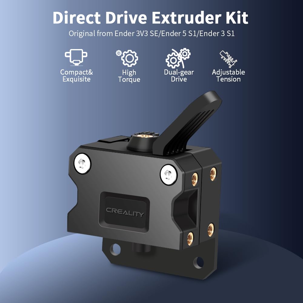 Creality Ender 3 V3 SE Extruder Kit, Original Direct Extrusion Kit Dual Gear Extruder 3.5:1 Gear Ratio Feeding Extrusion Mechanism Kit for Ender 3 S1/Ender 3 S1 Pro/Ender 5 S1/Ender 3 V3 KE 3D Printer Creality