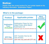 LCL Sublimation Paper 8.5x11 Inch 150 Sheets for Any Inkjet Printer which Match Sublimation Ink 120g LCL
