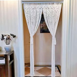 OIHYA Macrame Curtain Wall Hanging Handmade Boho Curtains for Wedding Backdrop Arch Closet Room Divider Boho Wall Decor 40"X80" OIHYA