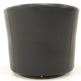 Pemberly Row Traditional 19" H Faux Leather Swivel Club Chair in Black Pemberly Row