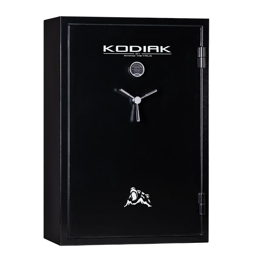 Kodiak Gun Safe for Rifles & Pistols | KBX5940 by Rhino Metals with New SafeX Security System | 57 Long Guns & 8 Handguns | 40 Minute Fire Protection | Door Organizer for Handguns & Ammo | 573lbs Kodiak