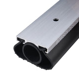 BOWSEN Heavy-Duty U+O Ring Universal Garage Door Bottom Seals Weatherstrip Rubber with Aluminum Track Retainer Kit, Black (16FT, 1-5/8" Width) BOWSEN