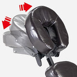 Master Massage Bedford Full Body Portable Massage Chair – Lightweight Folding Tattoo & Salon Chair with Adjustable Height, Face Cradle, Carrying Case (Coffee) Master Massage Equipment