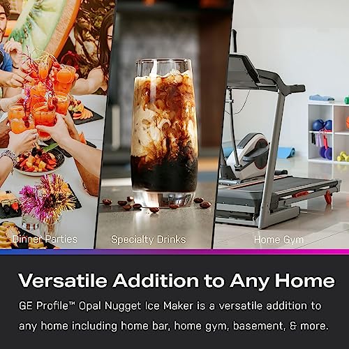 GE Profile Opal 2.0 with 0.75 Gallon Tank, Chewable Crunchable Countertop Nugget Ice Maker, Scoop included, 38 lbs in 24 hours, Pellet Ice Machine with WiFi & Smart Connected, Stainless Steel Profile