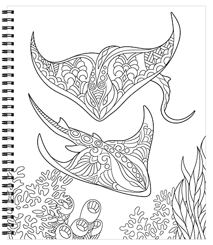 Large Print Easy Color & Frame - Under the Sea (Stress Free Coloring Book) WoodArtSupply