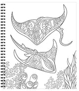 Large Print Easy Color & Frame - Under the Sea (Stress Free Coloring Book) WoodArtSupply