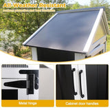 Outdoor Storage shed Small Storage shed with Floor Wooden Frame Lockable Metal Door Adjustable Shelves Cabinets Waterproof Large Capacity Storage Tool Cabinet Box for Backyard Garden Patio Lawn Agitree