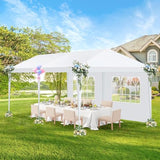 HOTEEL 10x20 Party Tent with 6 Removable Sidewalls for Parties, Carpas para Fiestas, Weddings, BBQ, Waterproof Outdoor Event Canopy, Patio Camping Gazebo, White Hoteel