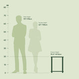 Furinno Simplistic Set of 2 End Table, Dark Walnut Furinno