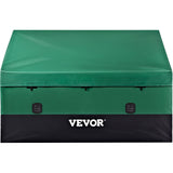 VEVOR Outdoor Storage Box, 230 Gallon Waterproof PE Tarpaulin Deck Box w/Galvanized Frame, All-Weather Protection & Portable, for Camping, Garden, Poolside, and Yard, Black & Green VEVOR