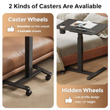 JYLH JOYSEEKER Mobile Standing Desk with Drawer, 28" Rolling Desk with Cup Holder and Hooks, Portable Laptop Workstation on Wheels, Height Adjustable Cart with Storage for Home Office, Black JYLH JOYSEEKER