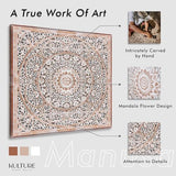 King Wood Headboard Rustic | Carved Full Headboard Only | Wooden Headboard Full Size Bed | Wall Mount Headboard King | Full Bed Headboard Panels (Manusa Antic, Cal King) KultureDeco