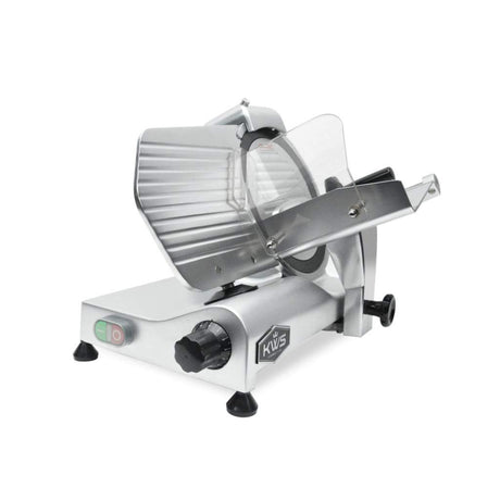 KWS MS-10NT 320W Motor Electric Meat Slicer 10-Inch with 304 Stainless Steel coated with Teflon Blade, Frozen Meat/Cheese/Food Slicer Low Noise Commercial and Home Use [ ETL, NSF Certified ] KWS KitchenWare Station