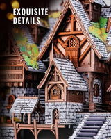 Piececool 3D Metal Puzzles Elves' Castle Metal Model Kit for Adults, DIY Architecture Building Kits,Family Time,Home Decor Best Gifts