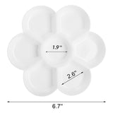 ZENFUN 15 Pack Paint Tray Palettes with 7 Wells, White Plastic Paint Mixing Tray Watercolor Painting Dish for Oil Art, Gouache, Kids Adults Painters, Easy to Clean ZENFUN