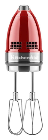 KitchenAid 9-Speed Digital Hand Mixer with Turbo Beater II Accessories and Pro Whisk - Candy Apple Red KitchenAid