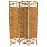 Red Lantern 5 1/2 ft. Tall Fiber Weave Light Beige-3 Panel Room Divider Red Lantern