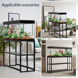 Fizgot Black Fish Tank Stand Metal Aquarium Stand 55-75 Gallon Aquarium Turtle Tank 48.4" x 14.8" x 29.1" Breeder Reptile Tank Stand Fizgot